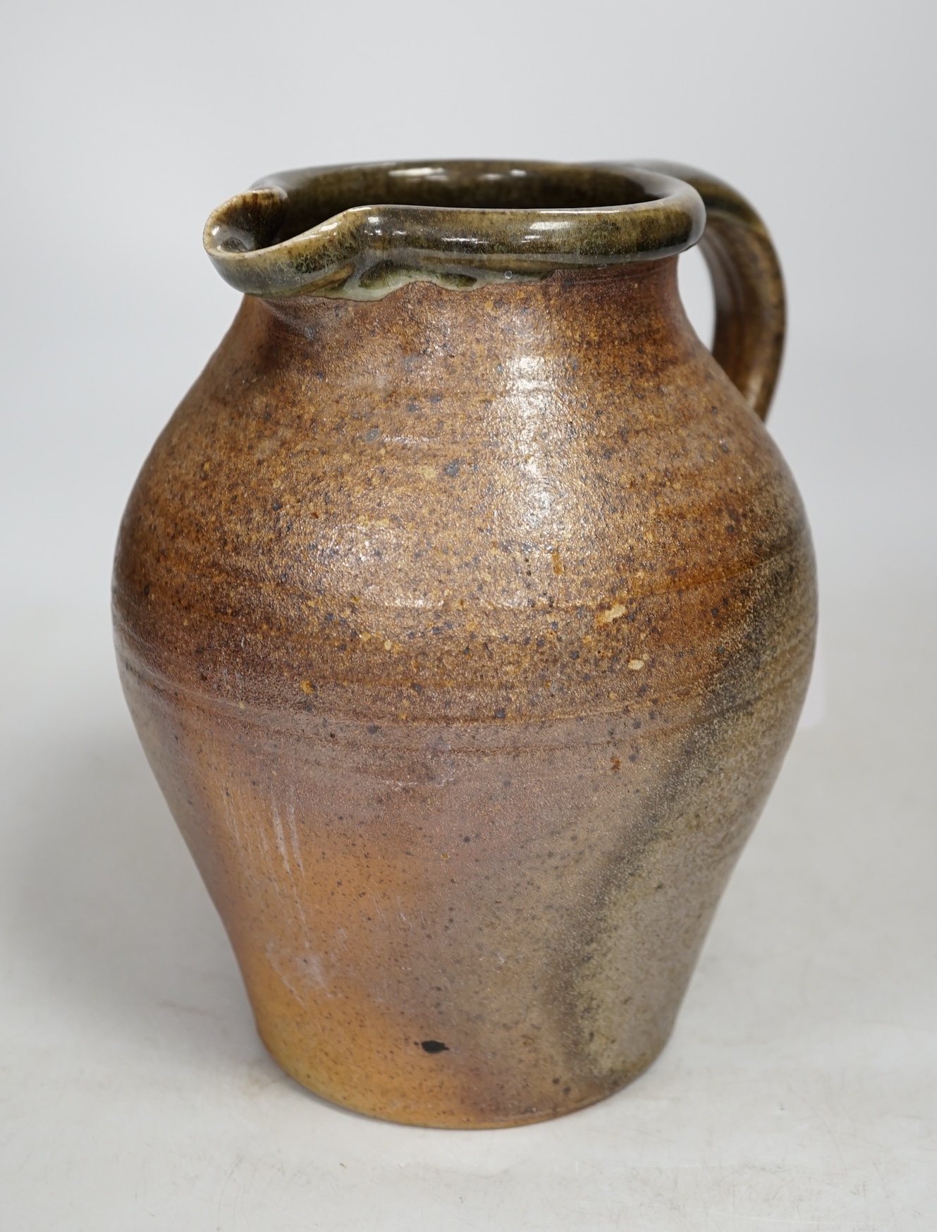 John Leach, a studio pottery jug, 23cm high. Condition - good